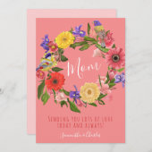 Mooie, floral Happy-Moederdag-kaart (Voorkant / Achterkant)
