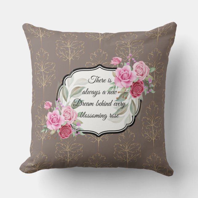 Mooie  Floral Herfst Pillow Kussen (Voorkant)