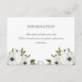 Mooie Floral Informatie Kaart