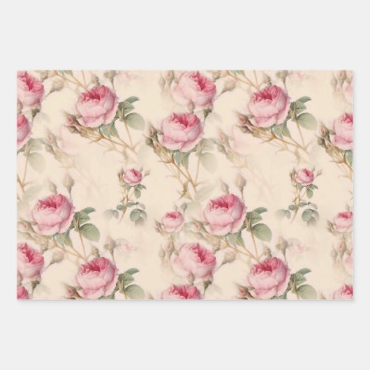 Mooie  Floral Inpakpapier Vel (Voorkant)