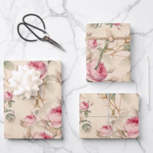 Mooie  Floral Inpakpapier Vel (Voorkant)