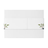 Mooie Floral Invitation Belly Band Uitnodigingen Wikkel (Achterkant Voorbeeld)