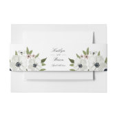 Mooie Floral Invitation Belly Band Uitnodigingen Wikkel (Voorkant Voorbeeld)