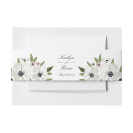 Mooie Floral Invitation Belly Band Uitnodigingen Wikkel