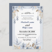 Mooie Floral Islamitische bruiloft Uitnodiging kaa (Voorkant / Achterkant)