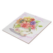 Mooie Floral-keramische tegel Tegeltje (Zijkant)