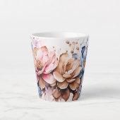 Mooie Floral Latte Mok (Voorkant)