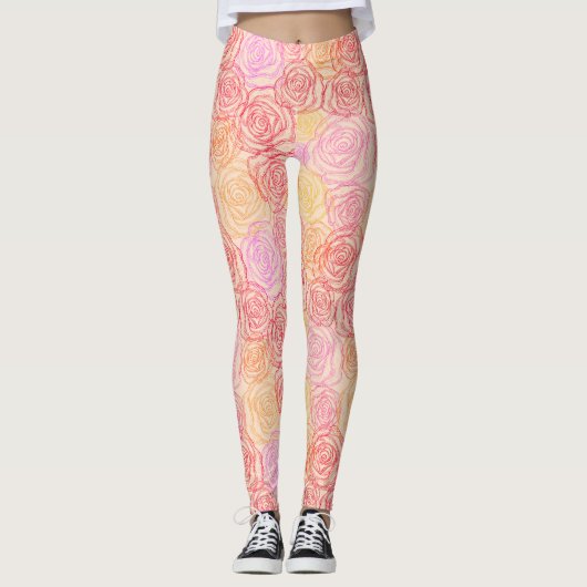 Mooie Floral Leggings (Voorkant)