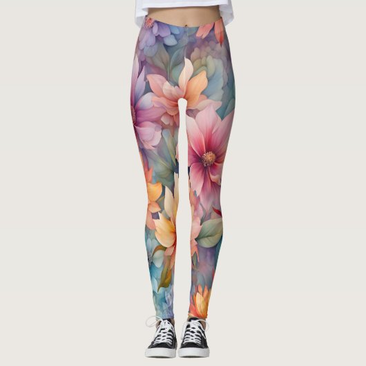 Mooie Floral Leggings (Voorkant)