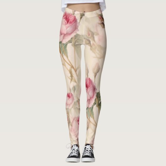 Mooie  Floral Leggings (Voorkant)