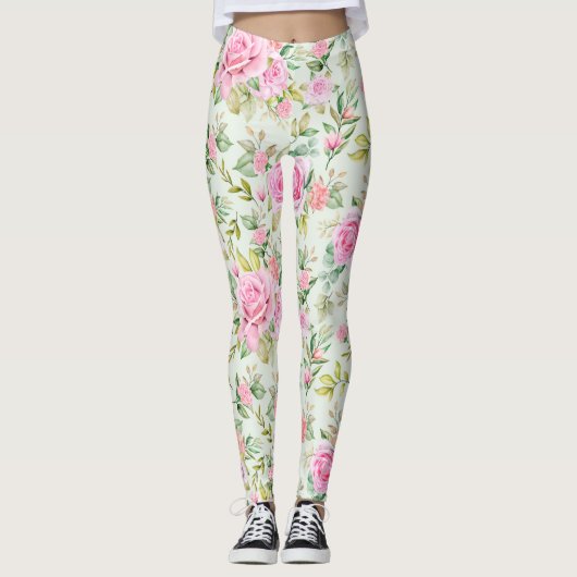Mooie Floral-Leggings Leggings (Voorkant)