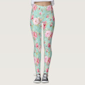 Mooie Floral-Leggings Leggings (Voorkant)