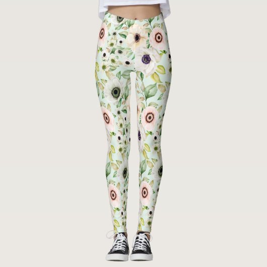 Mooie Floral-Leggings Leggings (Voorkant)