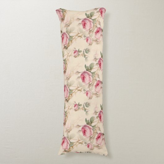 Mooie  Floral Lichaamskussen (Voorkant Verticaal)