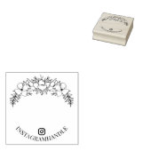 Mooie Floral Line Art social media Rubberstempel (Gestempeld)