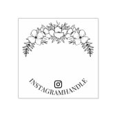 Mooie Floral Line Art social media Rubberstempel (Afrduk)