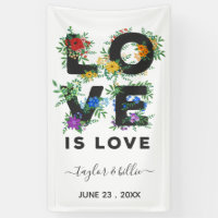 Mooie Floral Love is Love Gay Wedding