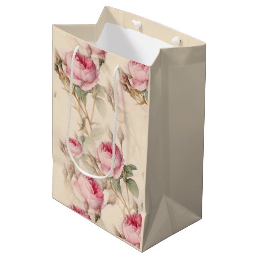 Mooie  Floral Medium Cadeauzakje (Voorkant Gekanteld)