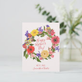 Mooie, floral met Happy Moederdag Briefkaart (Staand voorkant)