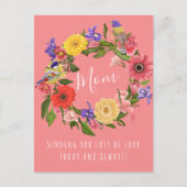Mooie, floral met Happy Moederdag Briefkaart (Voorkant)