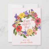 Mooie, floral met Happy Moederdag Kaart (Voorkant)