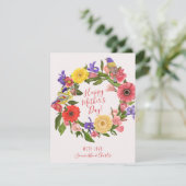 Mooie, floral met Happy Moederdag Kaart (Staand voorkant)