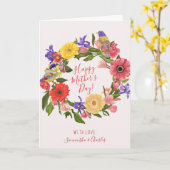 Mooie, floral met Happy Moederdag Kaart (Gele Bloem)