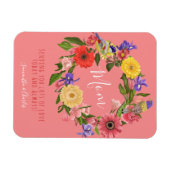 Mooie, floral met Happy Moederdag Magneet (Horizontaal)