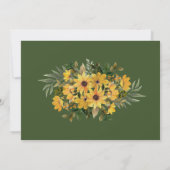 Mooie Floral met Rings Wedding Invitation Kaart (Achterkant)