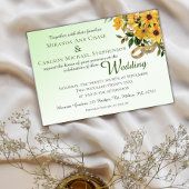 Mooie Floral met Rings Wedding Invitation Kaart