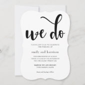 Mooie Floral met Whimsical Typography Wedding Kaart (Voorkant)