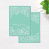 Mooie Floral Mint Achtergrond Oorbel Kaarten Visitekaartje (Bureau)