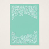 Mooie Floral Mint Achtergrond Oorbel Kaarten Visitekaartje (Achterkant)