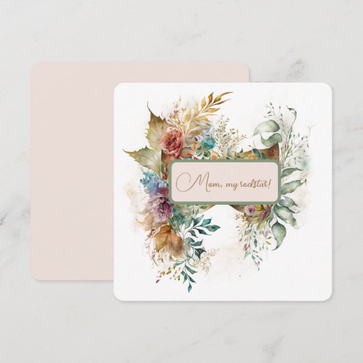 Mooie Floral-Moederdag (Voorkant / Achterkant)