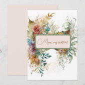 Mooie Floral-Moederdag Kaart (Voorkant / Achterkant)