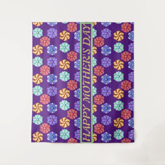 Mooie Floral-Moederdag Wandkleed (Voorkant)