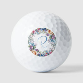 Mooie Floral Monogrammed Golfballen