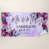 Mooie Floral Mr. & Mrs Wedding of Jubileum Strandlaken (Voorkant)