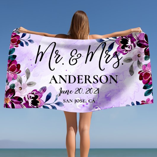 Mooie Floral Mr. & Mrs Wedding of Jubileum Strandlaken