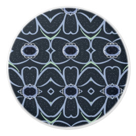 Mooie Floral Navy Cabinet pull Keramische Knop