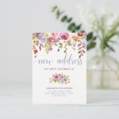 Mooie Floral | Nieuwe aankondiging adreswijziging (Staand voorkant)