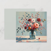 Mooie Floral Note Kaart (Voorkant / Achterkant)