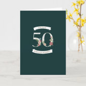 Mooie Floral Numeras 50th Jubileum Kaart (Gele Bloem)