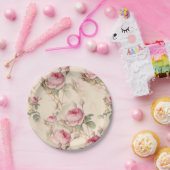 Mooie  Floral Papieren Bordje (Feest)