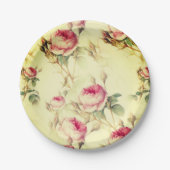 Mooie  Floral Papieren Bordje (Voorkant)