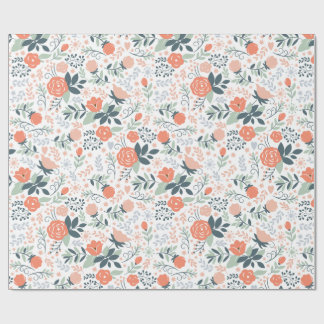 Mooie Floral Pattern Girly Cadeaupapier
