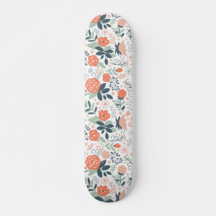 Mooie Floral Pattern Girly Persoonlijk Skateboard