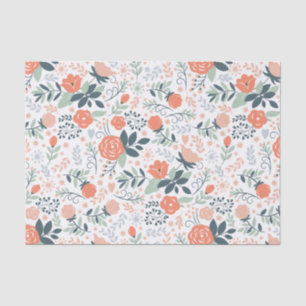 Mooie Floral Pattern Girly Tissuepapier
