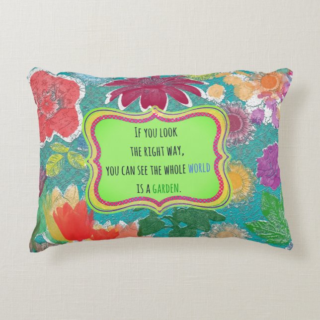 Mooie Floral Pillow Accent Kussen (Voorkant)