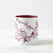 Mooie Floral Pink Cherry Blossom Custom Mok (Midden)